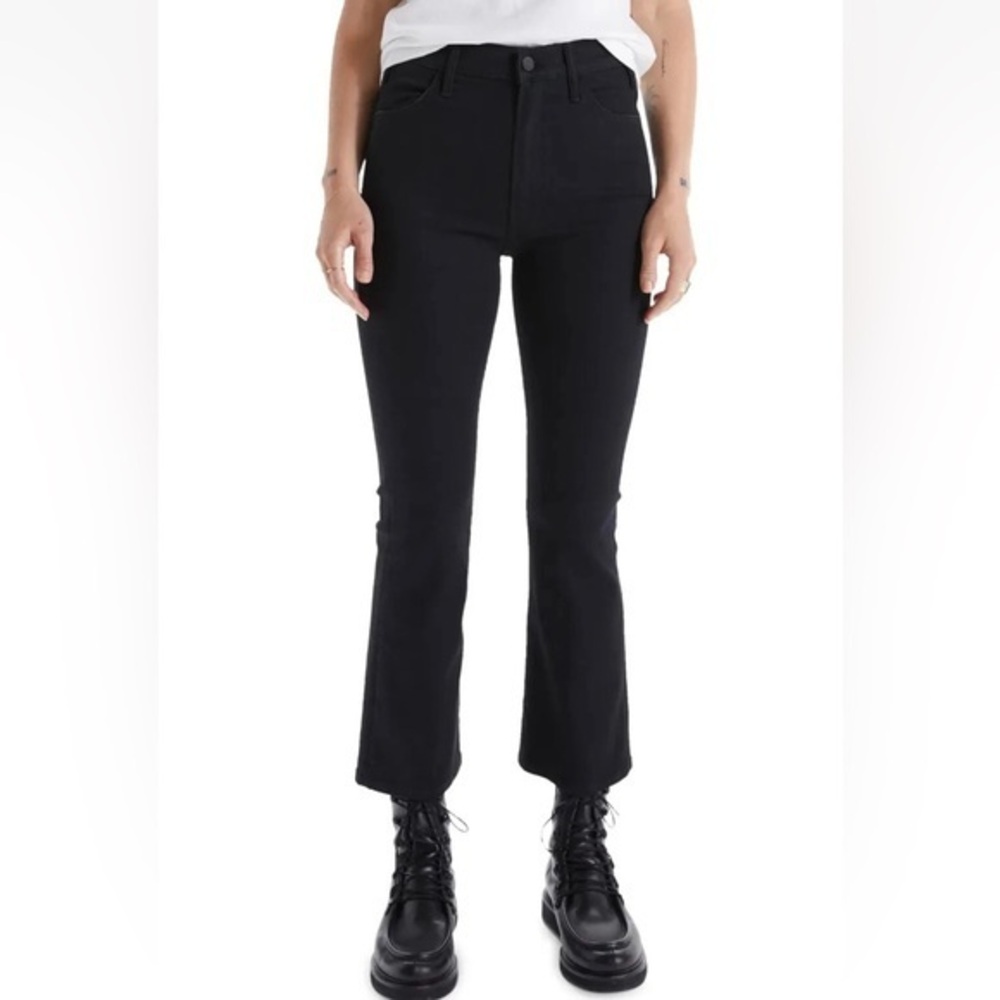 MOTHER The Hustler Ankle Fray in Not Guilty Black Size 28 HEMMED
